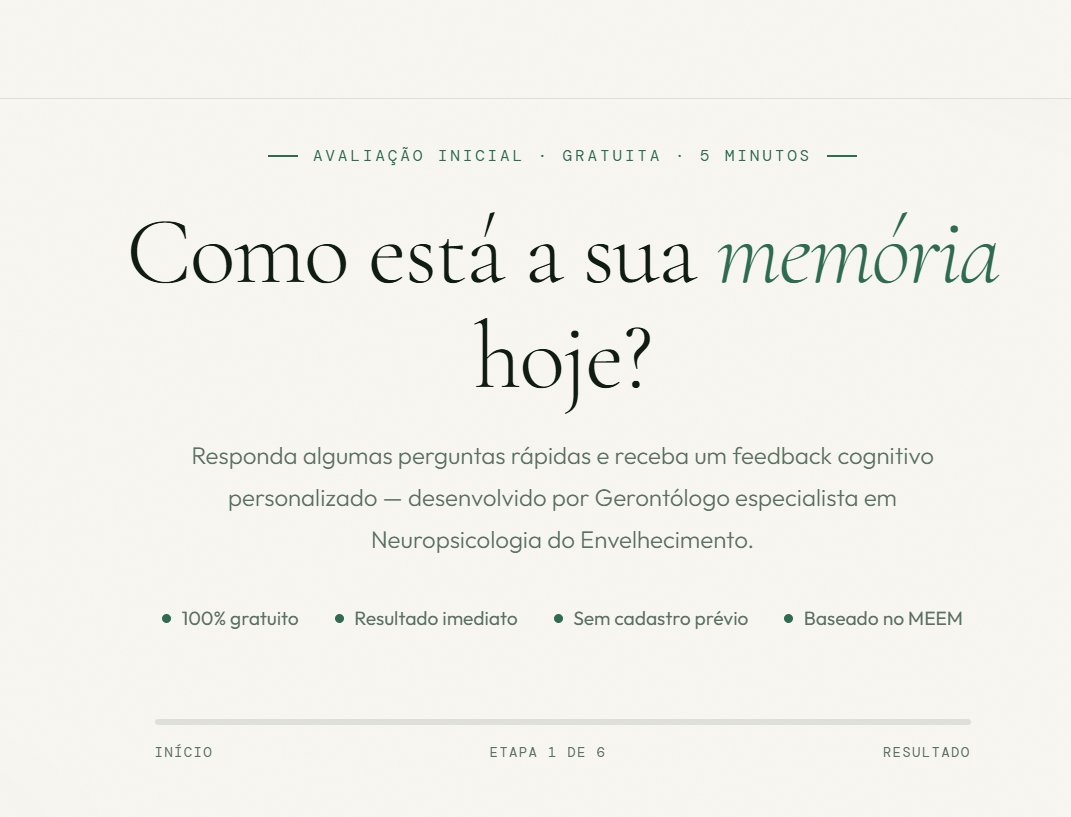 Prévia da avaliação cognitiva